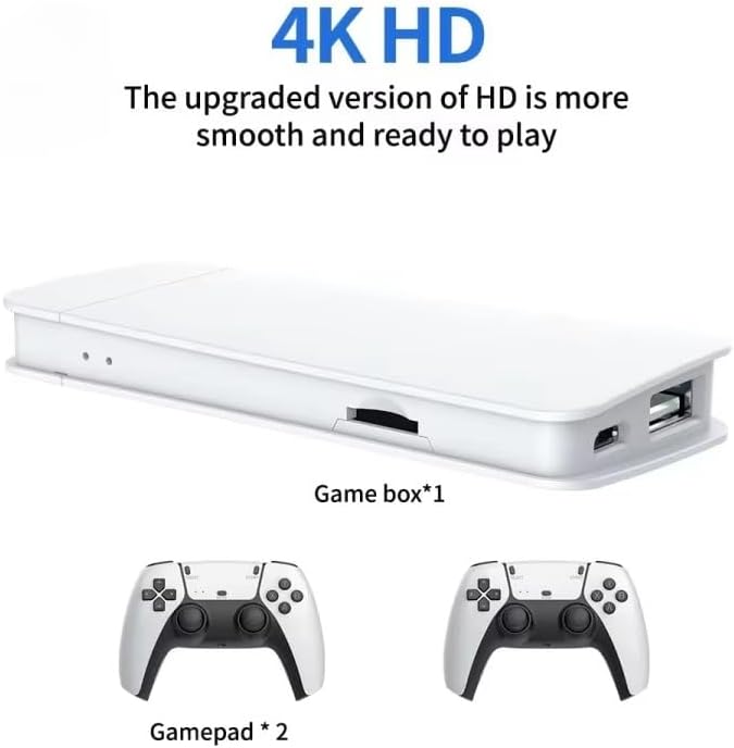 2.4G Wireless Game Controller Set with USB Receiver – Dual Gamepads for PC, Laptop, Smart TV & Android TV Box, Plug & Play Gaming Joystick with 4K Game Stick Support – Black & White