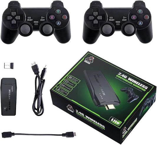 Eacam Wireless Game Console 2.4G HD Home TV Mini Game Console U Bao Retro Game Console Wireless Gamepad Controller 64G (new package)